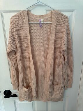 Alyx Blush Open-Front Knit Cardigan